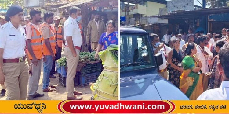 ಶಿವಮೊಗ್ಗದಲ್ಲಿ ಫುಟ್‌ಪಾತ್ ತೆರವು ಕಾರ್ಯಾಚರಣೆ, ಕಟ್ಟು ನಿಟ್ಟಿನ ಸೂಚನೆ | Video