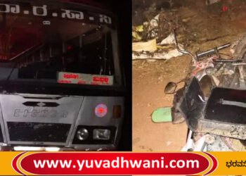ಶಿವಮೊಗ್ಗ ಹೊಳಲೂರು ಬಳಿ ಭೀಕರ ರಸ್ತೆ ಅಪಘಾತ, ಬೈಕ್ ಸವಾರ ಸ್ಥಳದಲ್ಲೇ ಸಾವು