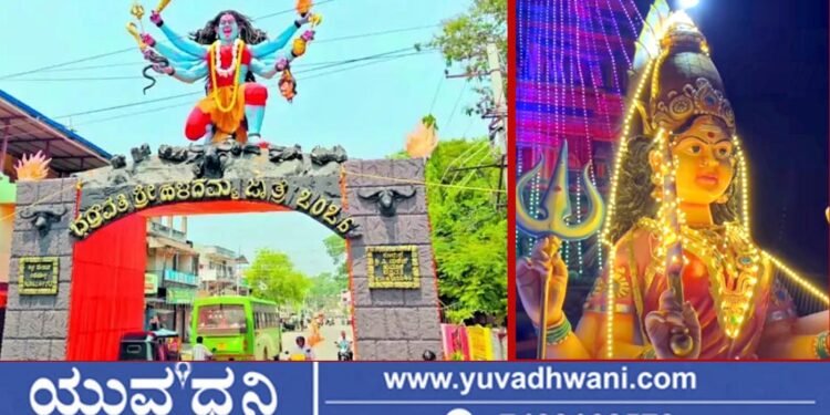 ಹಳದಮ್ಮ ದೇವಿ ಜಾತ್ರೆ, ವಿಭಿನ್ನವಾಗಿ ಅಲಂಕಾರಗೊಂಡ ಭದ್ರಾವತಿ, ಇಲ್ಲಿವೆ ಫೋಟೊಗಳು