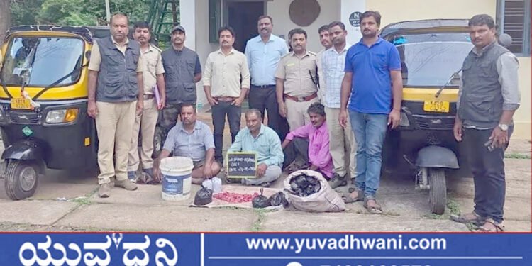 ಜಿಂಕೆ ಮಾಂಸ ಮಾರಾಟ, ಮೂವರ ಬಂಧನ