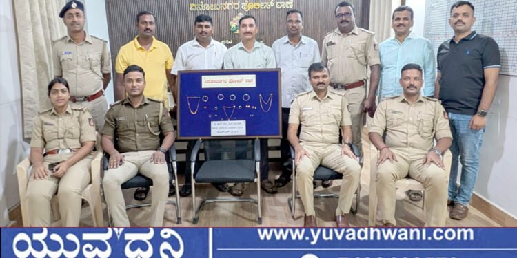 ಮನೆ ಕಳವು ಪ್ರಕರಣ ಭೇದಿಸಿದ ಶಿವಮೊಗ್ಗ ವಿನೋಬನಗರ ಪೊಲೀಸರು, ಇಬ್ಬರ ಬಂಧನ