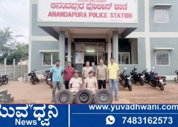 ವಾಹನಗಳ ಸ್ಟೆಪ್ನಿ ಟೈರ್ ಕಳ್ಳತನ, ಶಿವಮೊಗ್ಗದ ಯುವಕ ಅರೆಸ್ಟ್