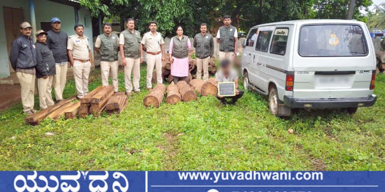 ಅರಣ್ಯ ಇಲಾಖೆ ಅಧಿಕಾರಿಗಳ ದಾಳಿ, ಯುವಕ ಅರೆಸ್ಟ್!