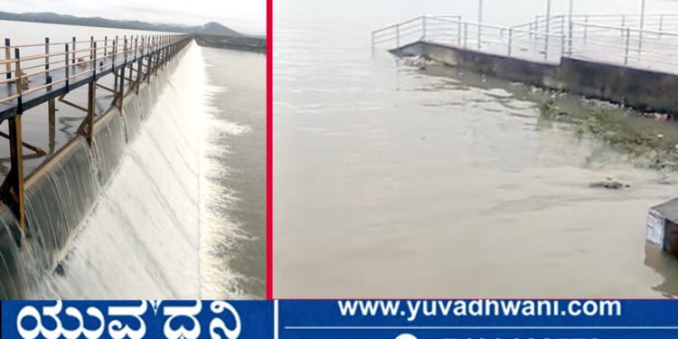 ಮಲೆನಾಡಲ್ಲಿ ಮಳೆ ಅಬ್ಬರ, ಕೋಡಿ ಬಿದ್ದ ಅಂಜನಾಪುರ ಜಲಾಶಯ!