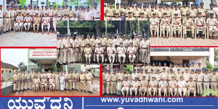 ಶಿವಮೊಗ್ಗ, ಪೊಲೀಸ್ ಠಾಣೆಗಳಲ್ಲಿ ಸ್ವಾತಂತ್ರ್ಯೋತ್ಸವ ಸಂಭ್ರಮ