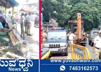 ಟ್ರಾಫಿಕ್ ಪೊಲೀಸರ ಖಡಕ್ ಕಾರ್ಯಾಚರಣೆ, ಹಣ್ಣಿನ ಅಂಗಡಿಗಳ ತೆರವು!