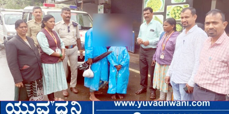 ಸಂಕಷ್ಟದಲ್ಲಿದ್ದ ಕುಟುಂಬಕ್ಕೆ ಊರಿಗೆ ಮರಳಲು ನೆರವು!, ಮಾನವೀಯತೆ ಮೆರೆದ ಪೊಲೀಸರು
