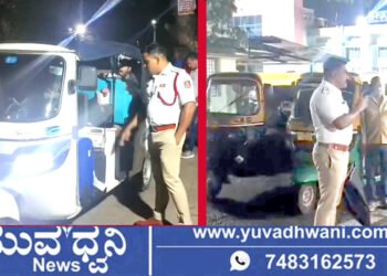 ಶಿವಮೊಗ್ಗ, ರೈಲ್ವೆ ನಿಲ್ದಾಣದಲ್ಲಿ ಬೆಳಗಿನ ಜಾವ ಟ್ರಾಫಿಕ್ ಪಿಐ ದೇವರಾಜ್ ನೇತೃತ್ವದ ಟೀಮ್ ತಪಾಸಣೆ!