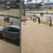 ಶಿವಮೊಗ್ಗ: ಆಯುಧ ಪೂಜೆಗೆ ಕಾರು ಖರೀದಿಸಿ ಹೊರ ಬರ್ತಿದ್ದಂತೆ ಅಪಘಾತ!